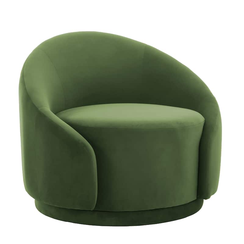 Boucle Barrel Chair Upholstered 360°Swivel Armchair Set of 2