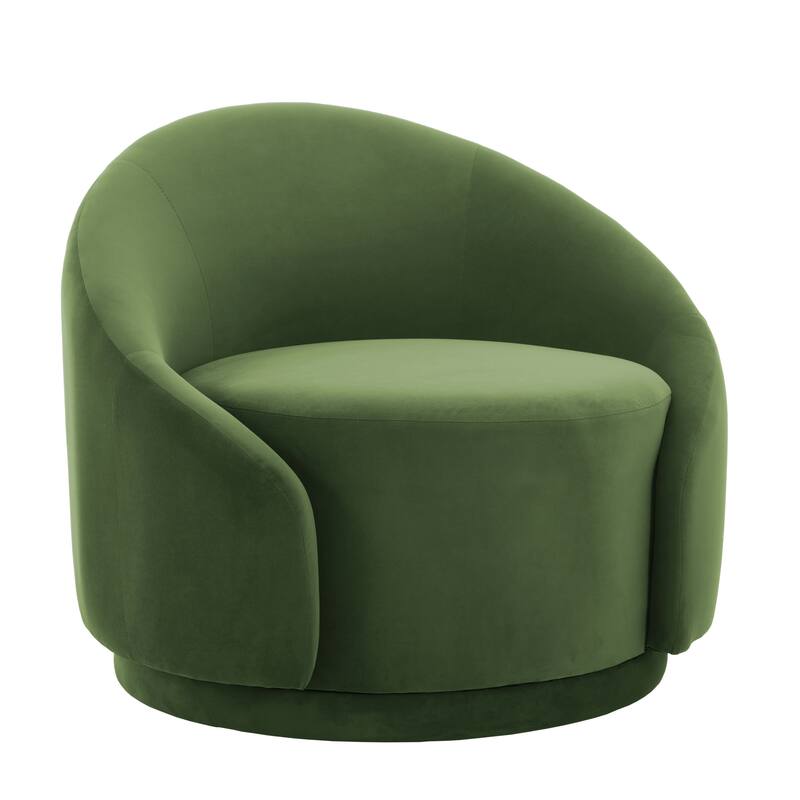 Velvet Boucle Upholstered Accent Chairs Swivel Barrel Chair (Set of 2)