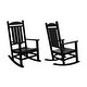 preview thumbnail 30 of 51, Laguna Traditional Weather-Resistant Rocking Chair (Set of 2) Black