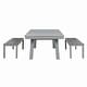 preview thumbnail 9 of 52, Newport Outdoor Patio 7ft Slate Pool Table Dining Set with 2 Benches & Accessories, Cement Finish