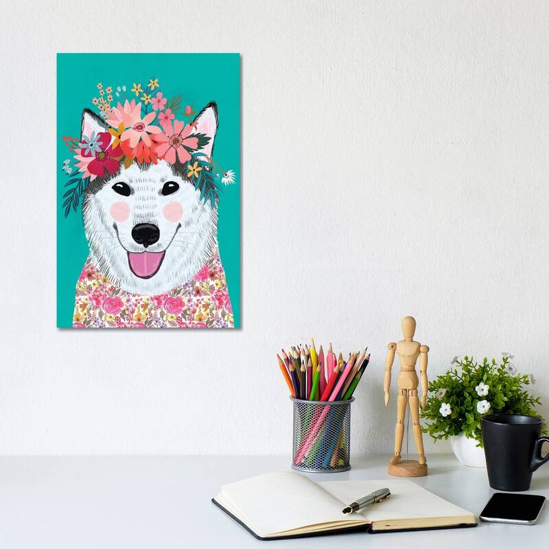 iCanvas "Husky" by Mia Charro Canvas Print - 12x8x0.75