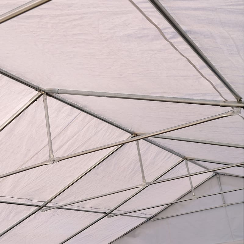 Outsunny Large White Outdoor Canopy Tent w/ Removable Protective Sidewalls