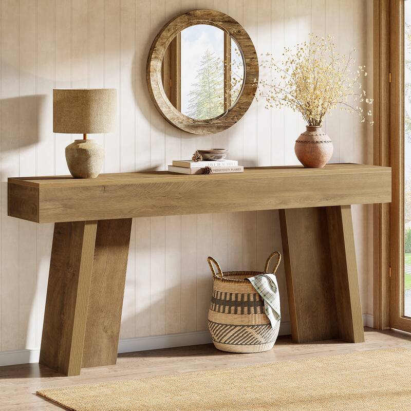 70.9-Inch Farmhouse Long Console Table or Living Room - Natural