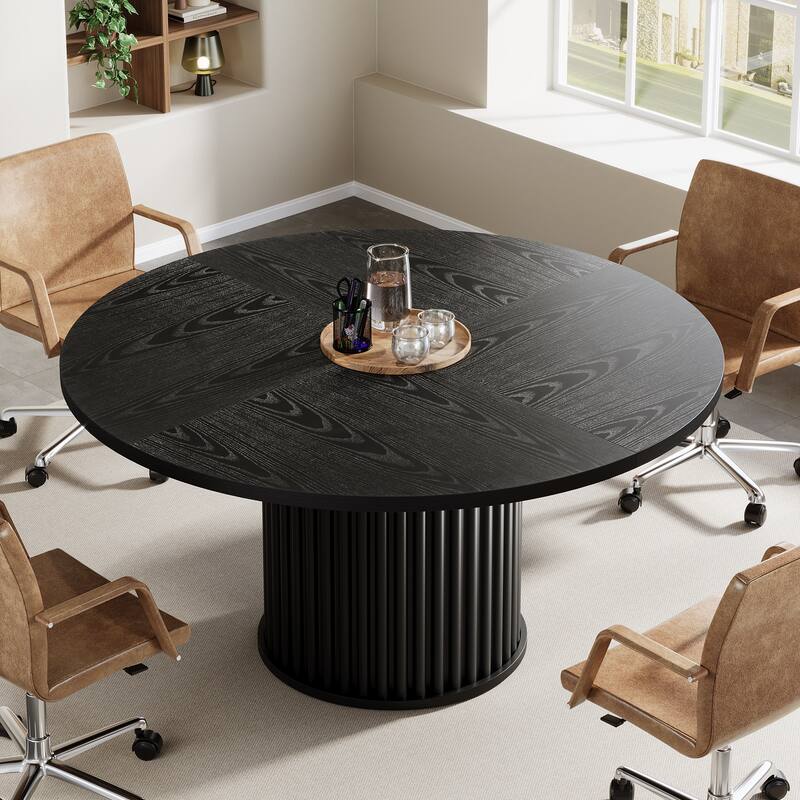 47-Inch Round Conference Table, Meeting Table for 4-6 People