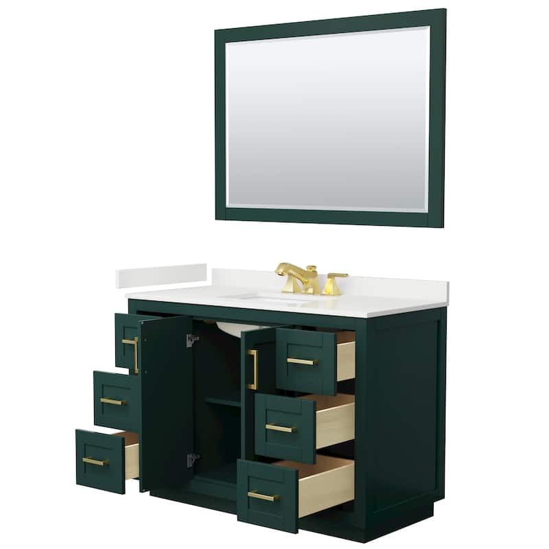 Miranda 48-inch Single Vanity, Quartz Top, 46-inch Mirror