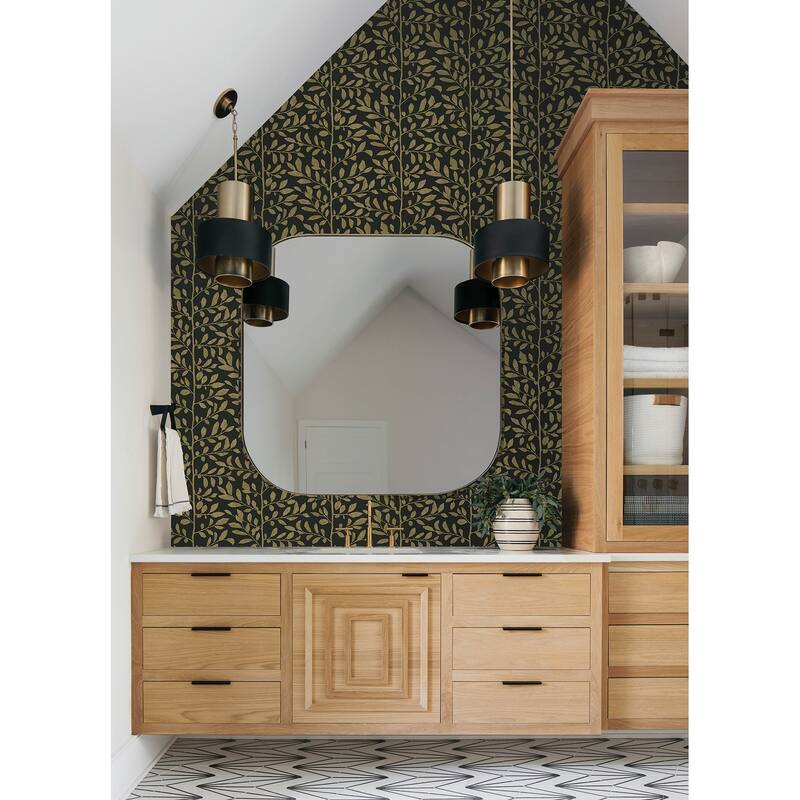 A-Street Prints Sagecrest Black Sapling Wallpaper