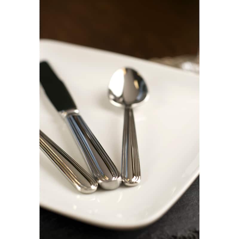 Fortessa Metropolitan 18/10 Stainless Steel, 5PC Flatware Set (Service for 1), Silver - 5 Piece Set