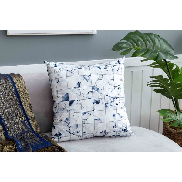 Velvet top geometric pillow