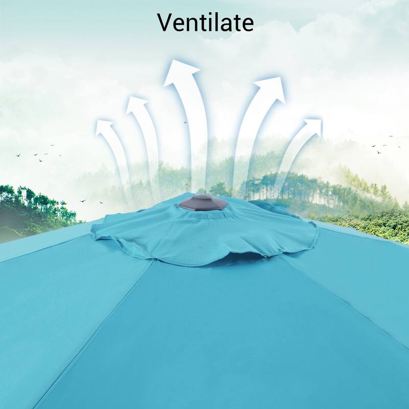 BONOSUKI Patio 7.5FT Market Umbrellas Table Umbrella With Tilt Button