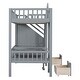 preview thumbnail 37 of 37, Impression & Beautiful Full-Over-Full Bunk Bed with Changeable Table,Elegant Children Bed