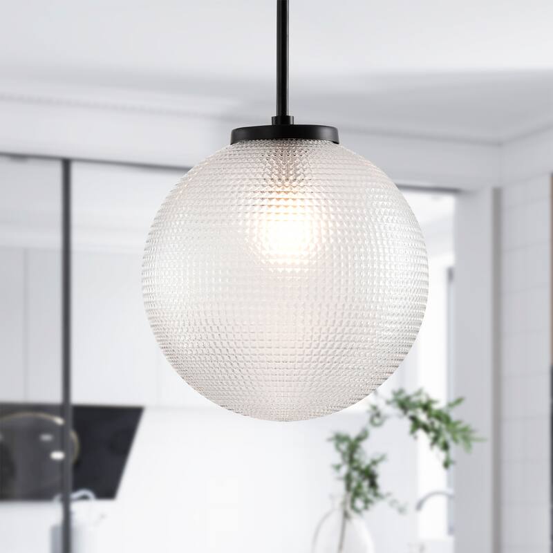 Sokix Frosted Pyramidical Glass Globe Pendant Ceiling Lamp Downrod