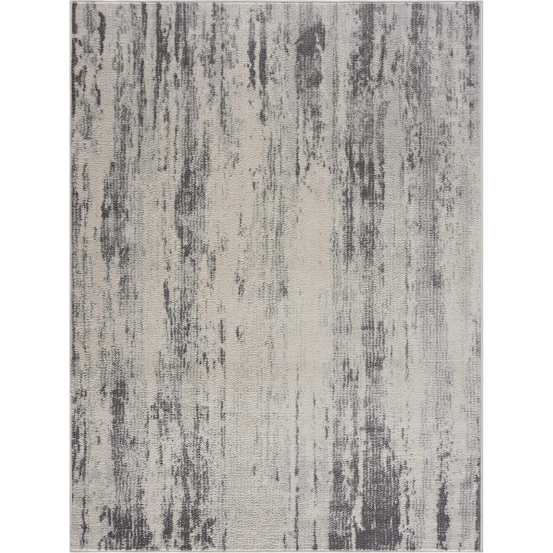 Hauteloom Tigris Modern Traditional Abstract Farmhouse Neutral Grey / Beige Area Rug