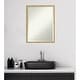 preview thumbnail 19 of 29, Beveled Wood Bathroom Wall Mirror - Svelte Polished Gold Frame