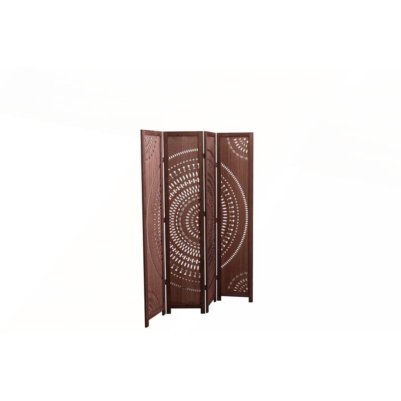 Stylish 4-Panel Solid Wood Folding Room Divider for Privacy and Decor in Any Living Space
