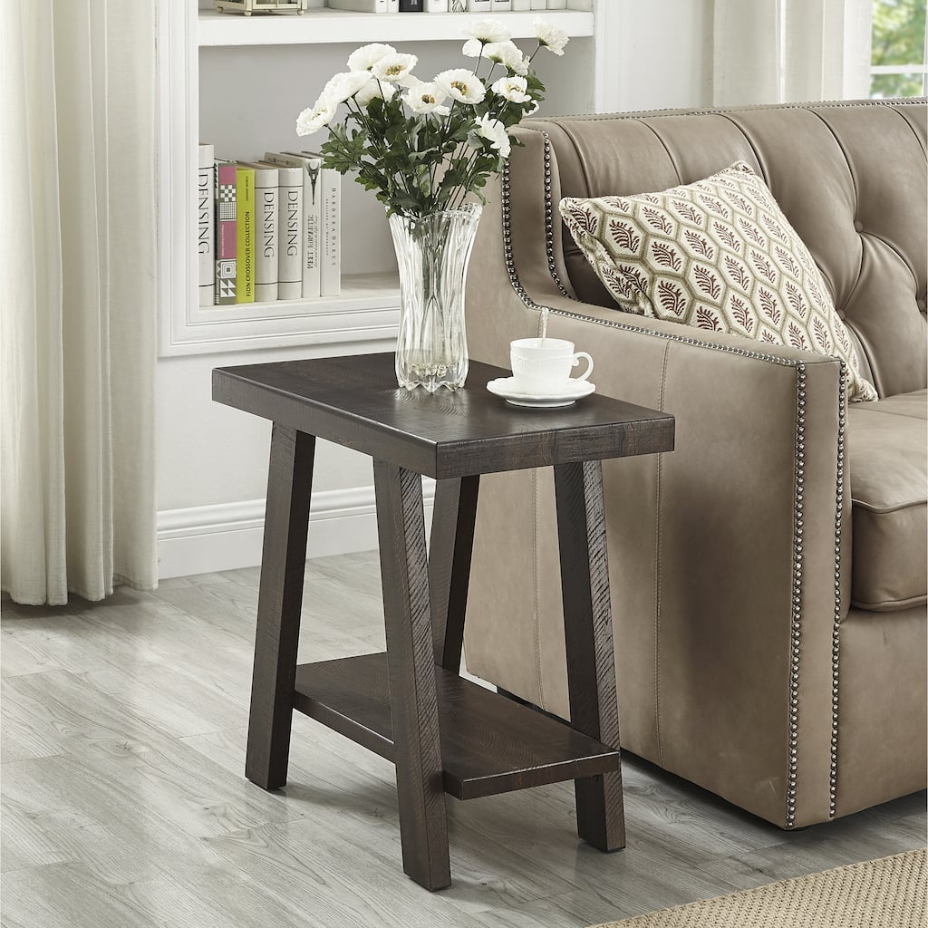 Contemporary Wood Shelf Side Table