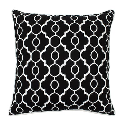 Jiti Outdoor Viceroy Geometric Patterned Waterproof Sunbrella Decorative Square Throw Pillows