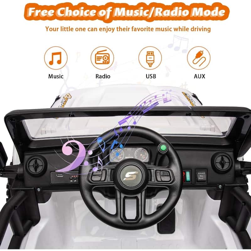 2 Seater Ride On Car for Kids, Electric Truck with Remote Control