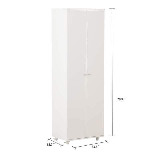 dimension image slide 1 of 2, 23.6" W 70.9"High Shoe Cabinet, 8 Floors, Three Adjustable Boards