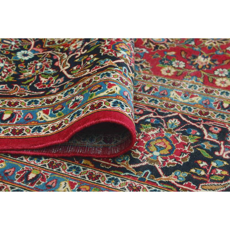 Vintage Distressed Andrew Red/Navy Rug - 9'3" x 12'5"