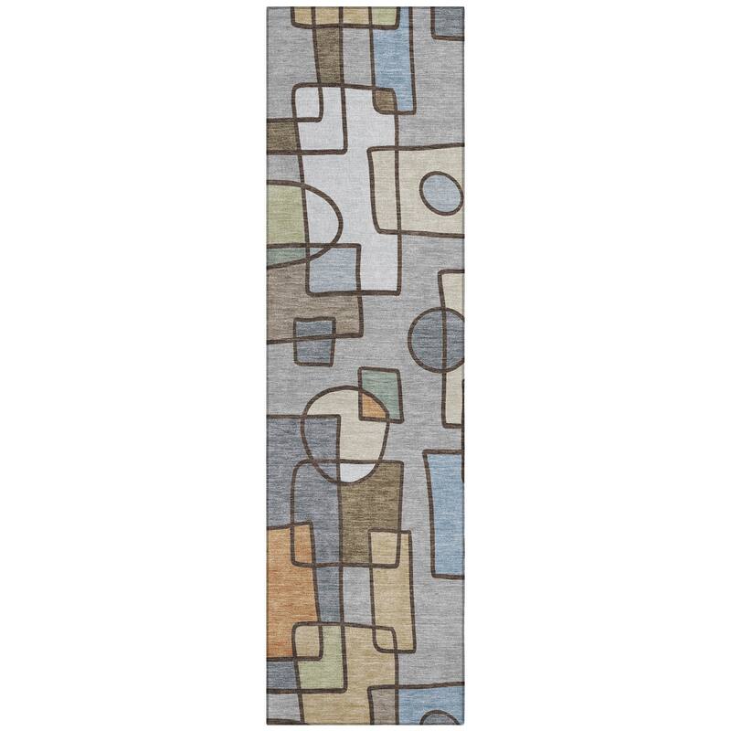 Machine Washable Indoor/ Outdoor Contemporary Prenner Chantille Rug