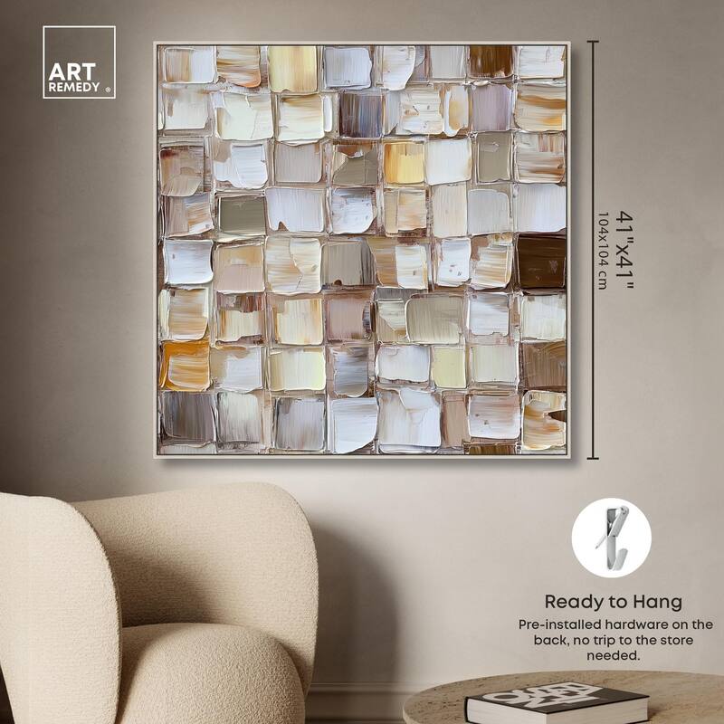 Woven Stone Canvas by Art Remedy