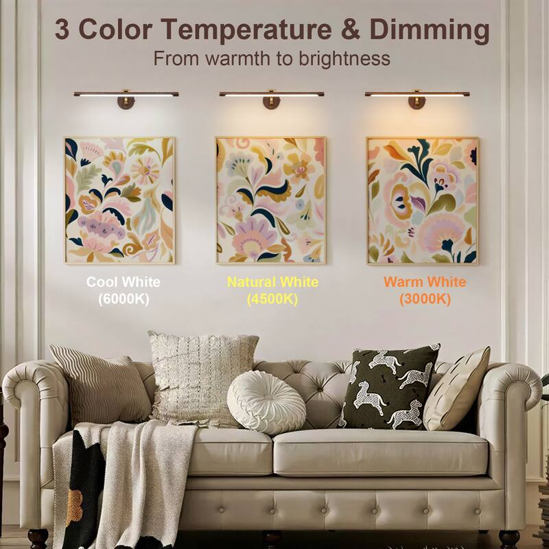 24 in. Vintage Bathroom Vanity Light Rotatable LED Bath Bar