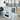 FM Furniture Alameda Kitchen Island, Three Drawers Concealed