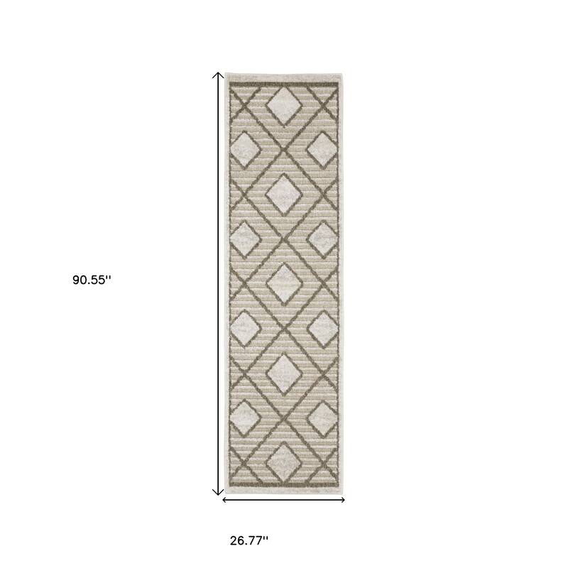 HomeRootsGeometric Transitional Runner Area Rug