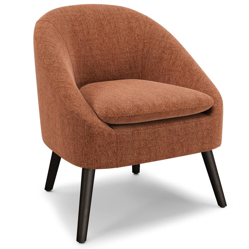 WYNDENHALL Bonita 27 inch Wide Irregular Mid Century Modern Accent Chair - 26.6" D x 26.8" W x 31.5" H
