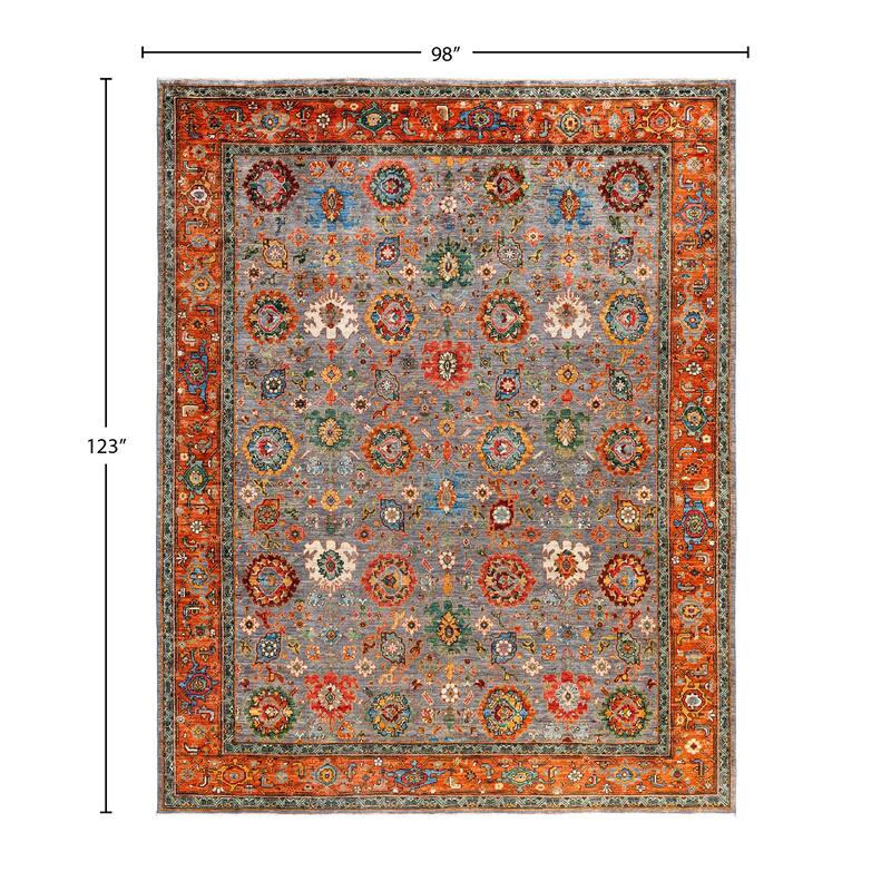 Serapi One-of-a-Kind Hand-Knotted Area Rug - Gray - 8' 2" x 10' 3"