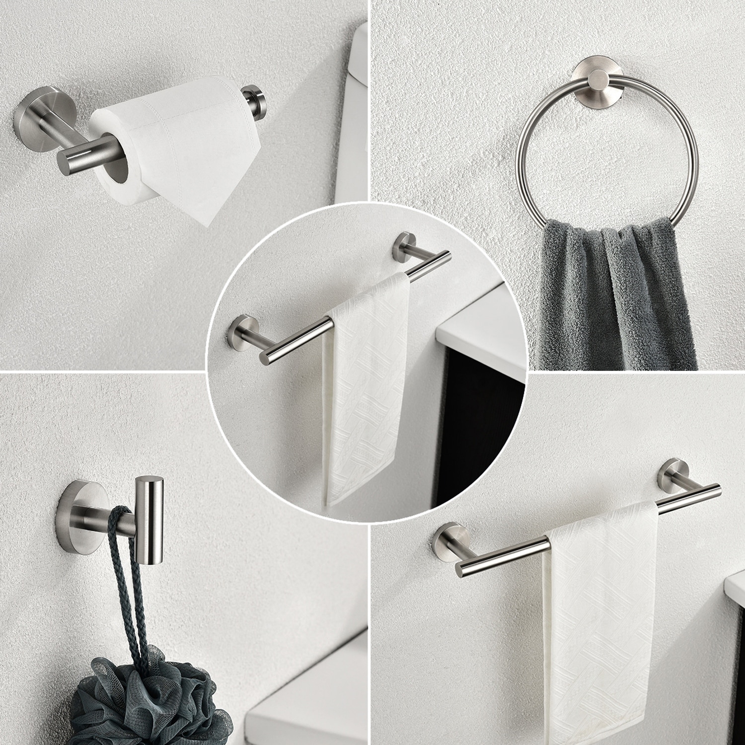 Wave Toilet Paper Holder Toilet Tissue Shelf Wall Rack Bathroom