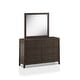 preview thumbnail 7 of 8, Ninn Transitional Grey Wood 5-Piece Padded Platform Bedroom Set with USB by Furniture of America