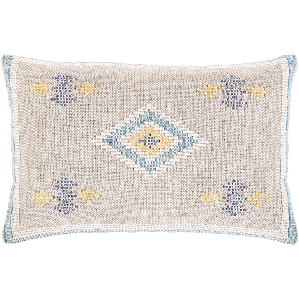 Xenia Hand Woven Pastel Boho 14x22-inch Lumbar Throw Pillow