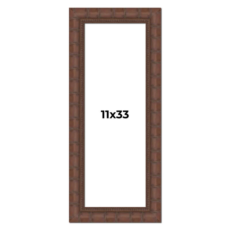 11x33 Frame Pewter Solid Wood Picture Frame Width 1.625 Inches | Interior Frame Depth 0.6875 Inches