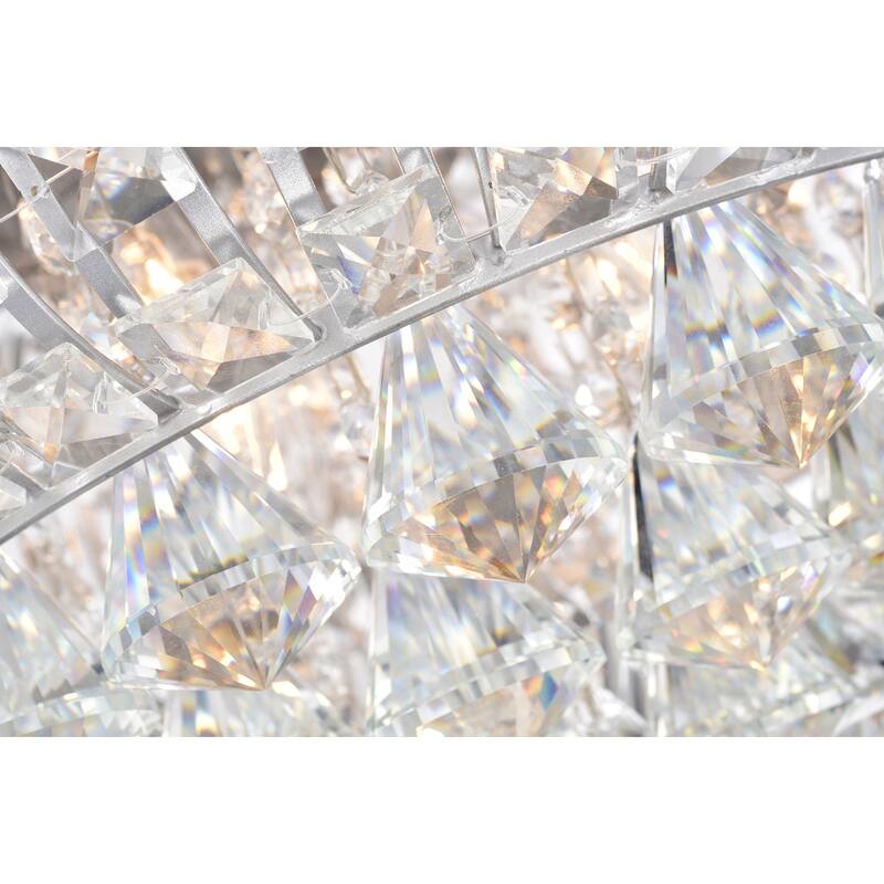 Gail 4-Light Metal & Crystal Shade Flush Mount
