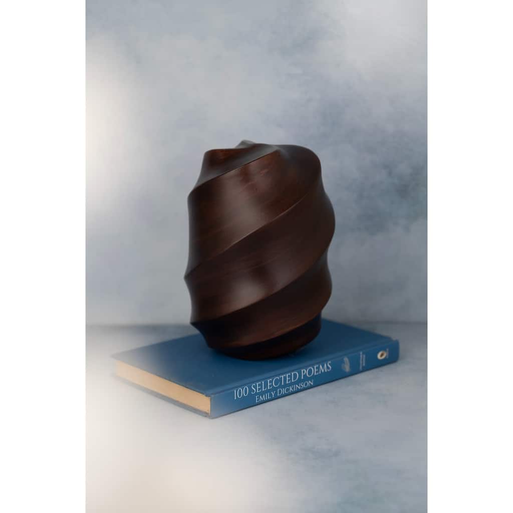 Large Twirl Metal Decoration - 6.75" - Brown