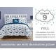preview thumbnail 6 of 5, Dinosaur Chambray Navy/Blue/Gray Soft Microfiber Comforter Set