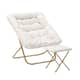 Option Ivory Synthetic Shearling Fabric/Soft Gold Frame