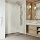 preview thumbnail 6 of 8, VIGO Zenith 34" W x 74" H Frameless Fixed Shower Screen in Stainless Steel