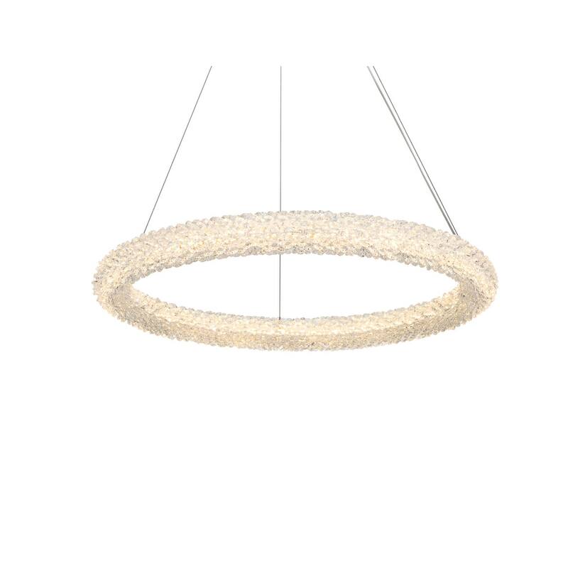 Elegant Lighting 3800D26 Bowen 26" Wide LED Crystal Ring Chandelier