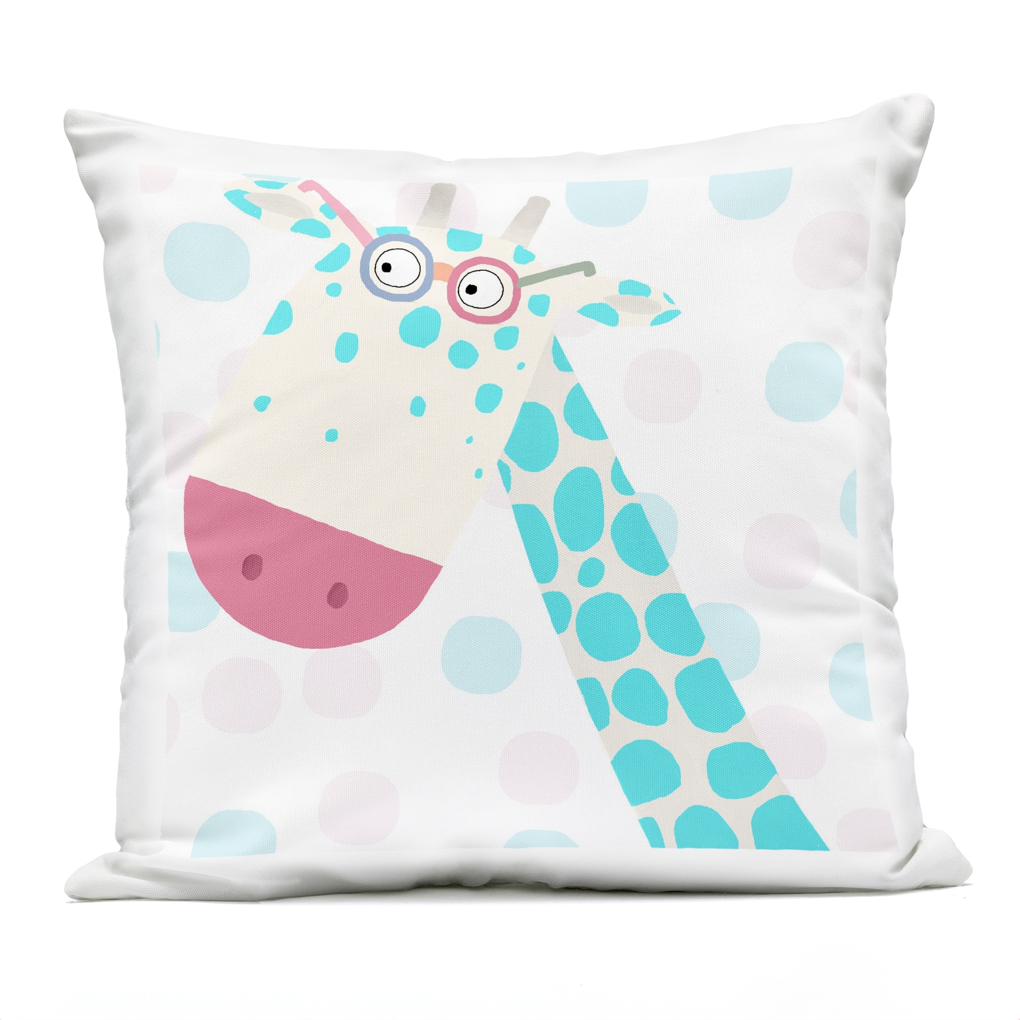 Stupell Electric Blue Giraffe Printed Outdoor Throw Pillow Design by Carla Daly