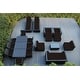 preview thumbnail 6 of 12, Ohana Outdoor Patio 20 Piece Black Wicker Sofa, Dining and Chaise Set Brown
