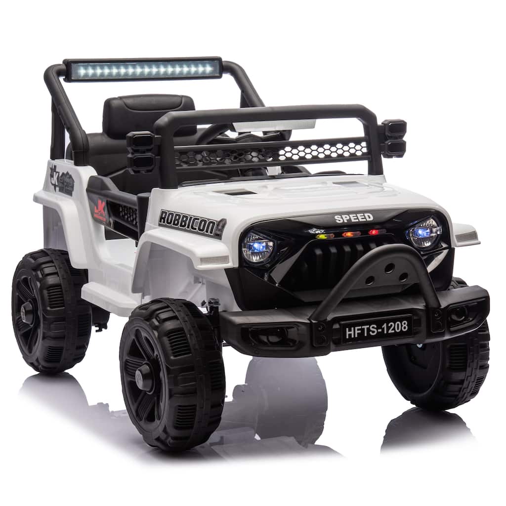 White Kids Electric Car Ride on Car Electric Vehicle Off-Road Toy Car