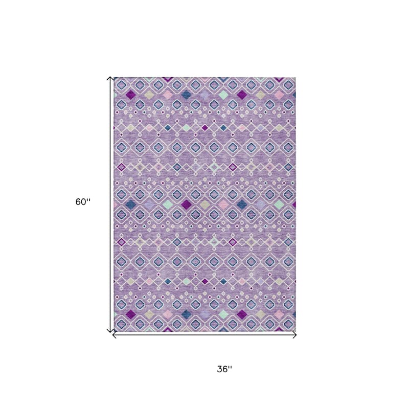HomeRoots Geometric Modern Rectangle Outdoor Rug