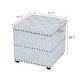 preview thumbnail 22 of 58, Adeco Fabric Square Storage Ottoman with Tray
