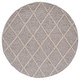 preview thumbnail 26 of 43, SAFAVIEH Handmade Natura Qiong Wool/ Viscose Trellis Rug 4' Round - Grey - Round