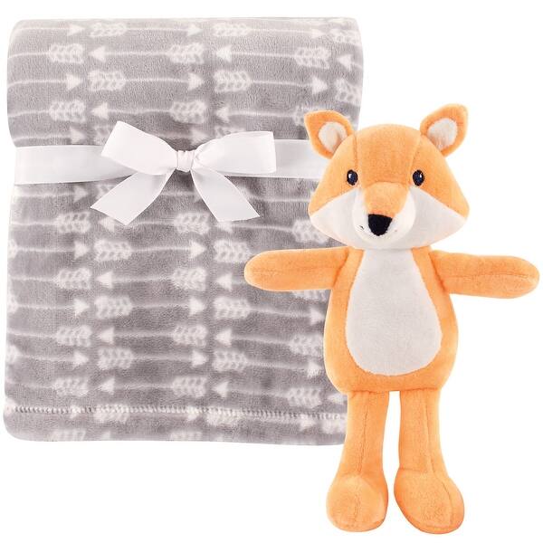 slide 1 of 1, Hudson Baby Infant Boy Plush Blanket with Toy, Fox, One Size - Fox - One Size One Size - Fox