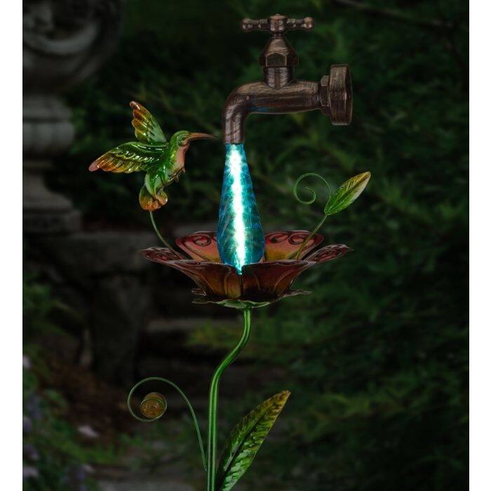 Waterdrop Solar Stake - Hummingbird