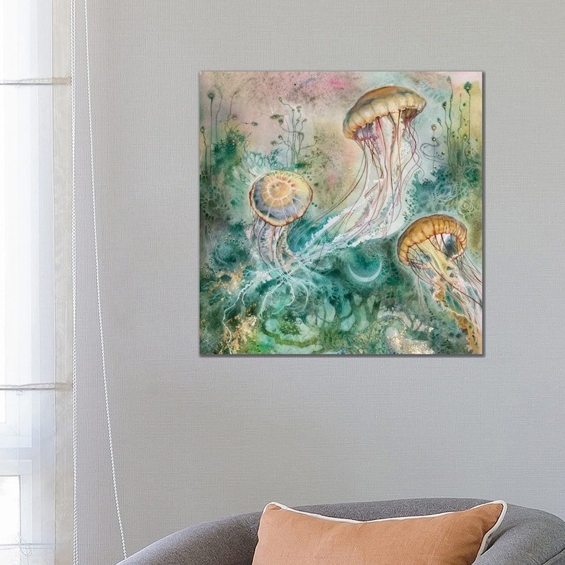 iCanvas "Jellyfish" by Stephanie Law Canvas Print - 26x26x1.5