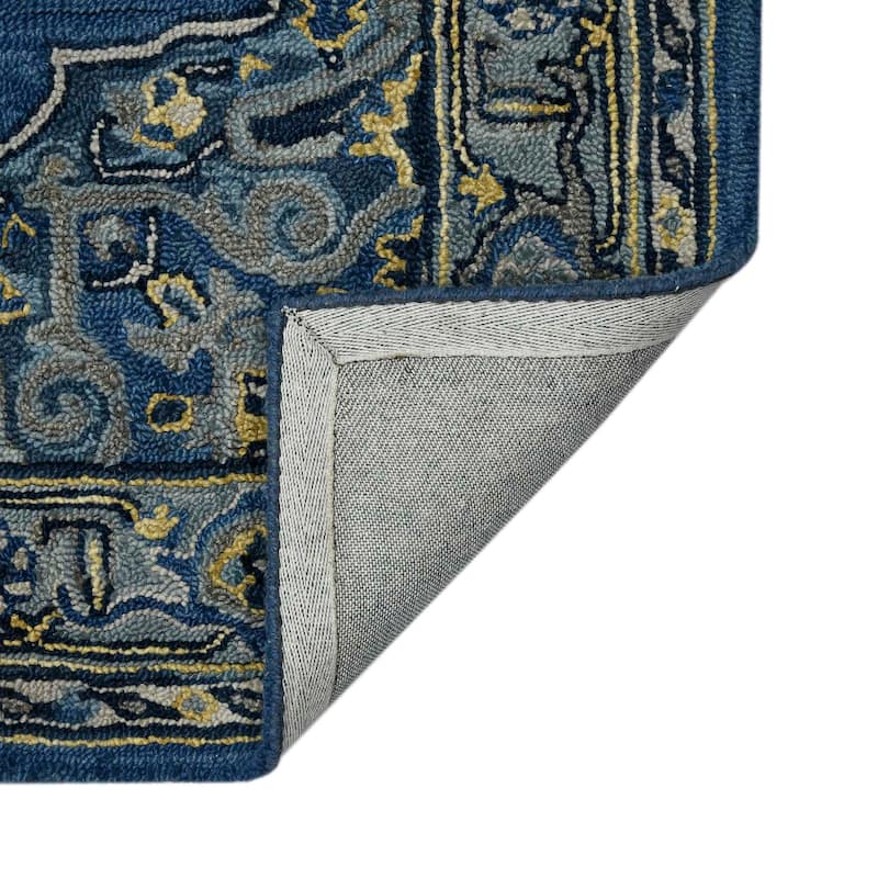 Leif Boho Chic Medallion Hand-Tufted Wool Area Rug